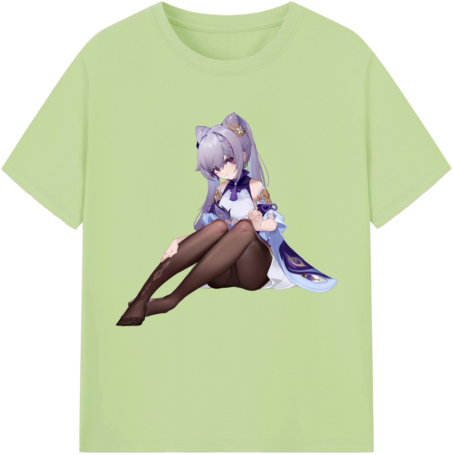 げんし神 刻晴 こくせい genshin Kokusei 綿100％半袖Tシャツ（フロントプリント）